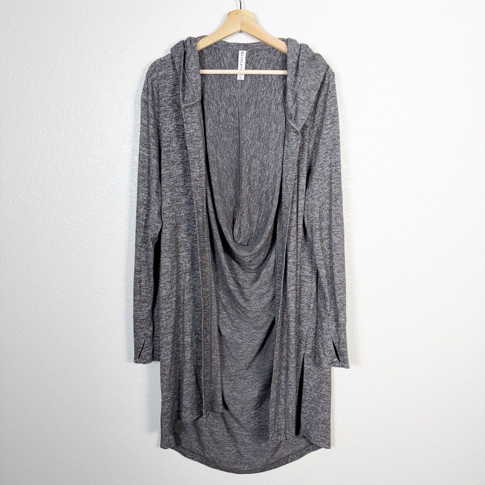 Athleta Gray Drape Cardigan